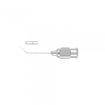 Stevens Sub Tenon's Anesthesia Cannula Gently Curved - Flat Tip Stainless Steel, Gauge 19